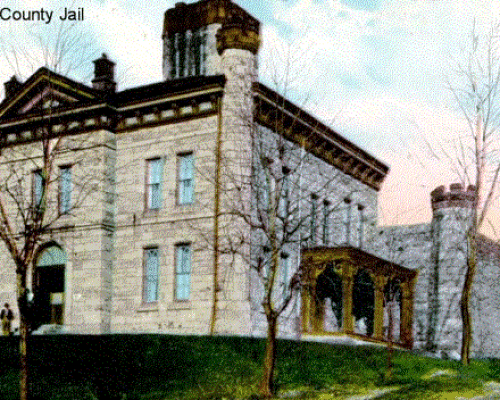 Original Centreco Jail Built 1867 Shown 1910 Up The Hill And East Of The Courthouse