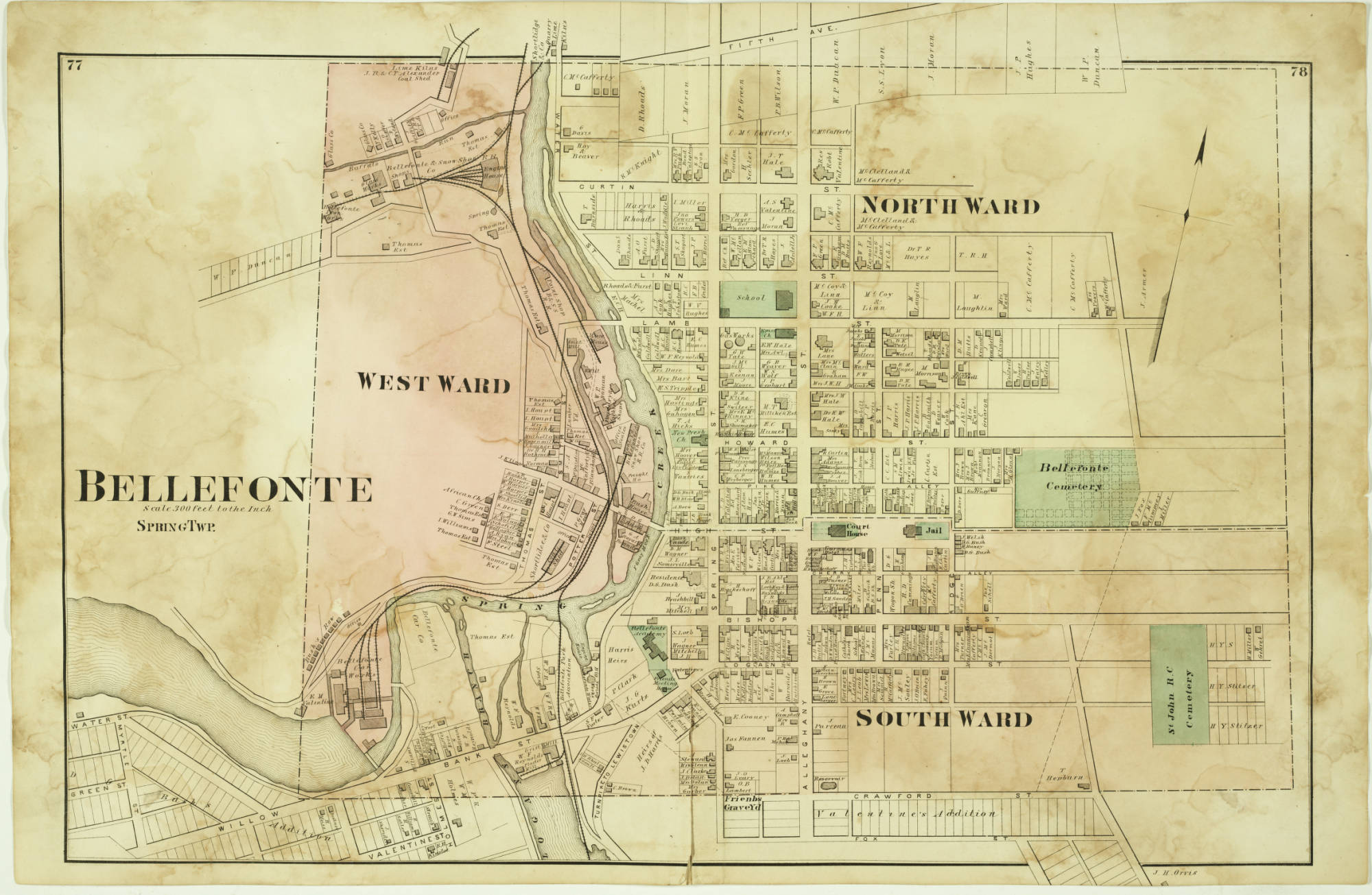 Bellefonte atlascentrecountymap